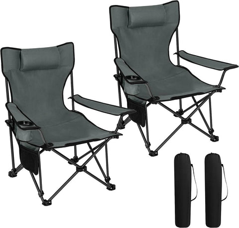 Rootz Ultimate Outdoor Folding Chair - Portable Chair - Adjustable Chair - Durable 600D Oxford Fabric - Lightweight & Compact - Adjustable Backrest - 58.5cm x 88.5cm x 83cm (Sitting), 101cm x 70cm x 83cm (Lying)