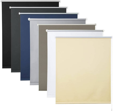 Rootz Thermal Roller Blind - Blackout Blind - Sun Protection - Energy Efficient - 110x160cm - Ideal for Privacy, Moisture-Resistant