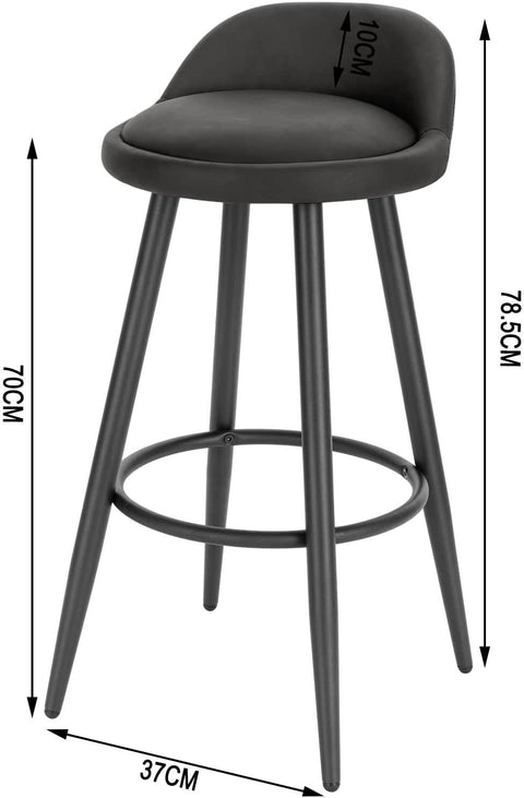 Rootz Bar Stool - Counter Stool - Adjustable Bar Chair - Enhanced Stability - Superior Seating Comfort - Versatile Design - 78.5cm x 70cm