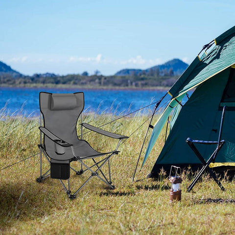 Rootz Ultimate Outdoor Folding Chair - Adjustable Chair - Portable Chair - Comfortable, Lightweight, Durable - 600D Oxford Fabric - 115cm x 88.5cm x 84cm (Sitting), 160cm x 44cm x 84cm (Lying Down)