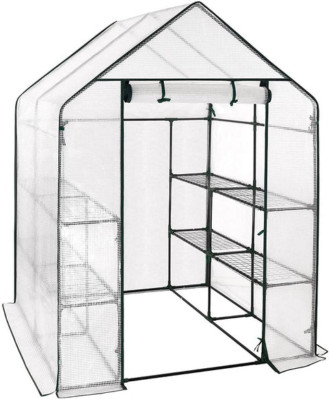 Rootz Film Greenhouse - Garden Greenhouse - Outdoor Greenhouse - Climate Control - Durable Construction - Easy Assembly - 143cm x 143cm x 195cm