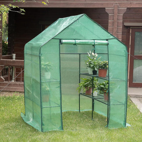 Rootz Foil Greenhouse - Garden Greenhouse - Plant Shelter - Optimal Climate Control - Durable Construction - Easy Assembly - 143cm x 143cm x 195cm