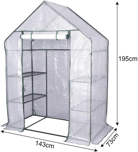 Rootz Foil Greenhouse - Garden Enclosure - Plant Shelter - UV-Resistant - Easy Assembly - Weatherproof - 143cm x 73cm x 195cm