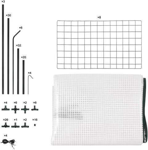 Rootz Film Greenhouse - Garden Greenhouse - Outdoor Greenhouse - Climate Control - Durable Construction - Easy Assembly - 143cm x 143cm x 195cm