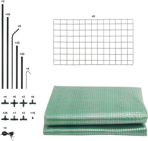 Rootz Foil Greenhouse - Garden Greenhouse - Plant Shelter - Optimal Climate Control - Durable Construction - Easy Assembly - 143cm x 143cm x 195cm