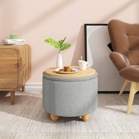 Rootz Multifunctional Ottoman - Storage Stool - Coffee Table - Comfortable Seating - Versatile Design - Durable Build - 39cm x 33cm