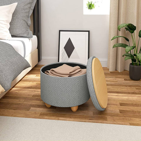 Rootz Multifunctional Ottoman - Storage Stool - Coffee Table - Comfortable Seating - Versatile Design - Durable Build - 39cm x 33cm
