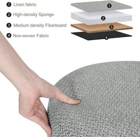 Rootz Multifunctional Ottoman - Storage Stool - Coffee Table - Comfortable Seating - Versatile Design - Durable Build - 39cm x 33cm