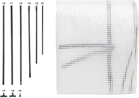 Rootz Film Greenhouse - Garden Greenhouse - Plant Shelter - Climate Controlled, Durable Construction, Easy Assembly - Powder-Coated Steel Pipes + PE Foil - 200cm x 77cm x 146/169cm