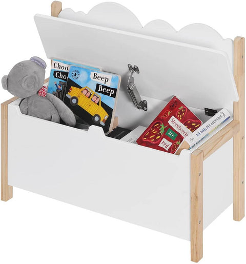 Rootz Children's Bench with Storage - Kids' Seating - Toy Box - Safe Design with Soft-Closing Hinges - Ample Storage Space - Eco-Friendly Materials - 60cm x 55cm x 25.5cm