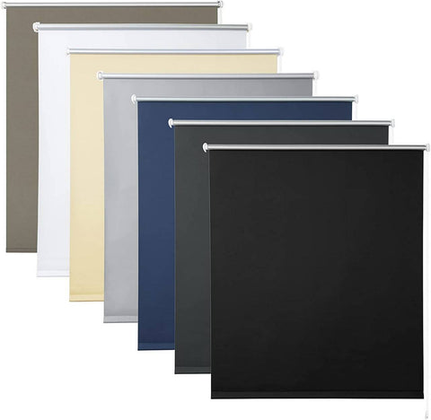 Rootz Roller Blind - Blackout Shade - Thermal Blinds - Sun Protection - 80cm x 160cm - Durable & Easy Install
