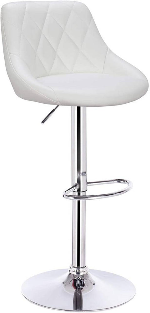 Rootz Adjustable Bar Stools Set of 4 - Faux Leather Counter Stools - Swivel Bar Chairs - Comfortable, Versatile, Durable - 35cm x 38cm Seat, Height 60cm-82cm
