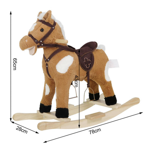 Rootz Rocking Horse - Toddler Rocker - Kids' Riding Toy - Enhanced Safety, Interactive Sound Effects, Comfortable Design - 78cm x 65cm x 28cm