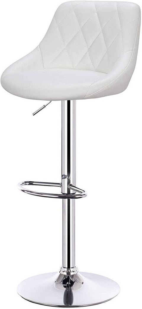 Rootz Adjustable Bar Stools Set of 4 - Faux Leather Counter Stools - Swivel Bar Chairs - Comfortable, Versatile, Durable - 35cm x 38cm Seat, Height 60cm-82cm