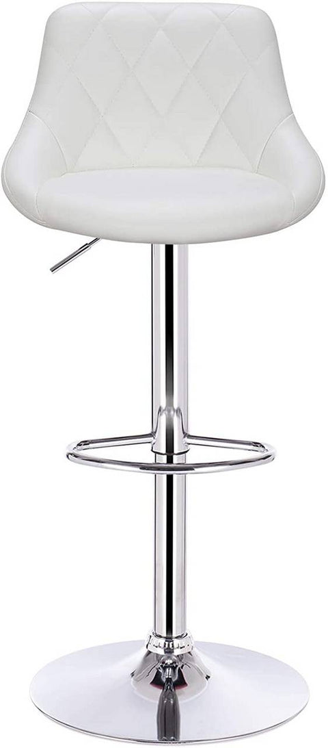 Rootz Adjustable Bar Stools Set of 4 - Faux Leather Counter Stools - Swivel Bar Chairs - Comfortable, Versatile, Durable - 35cm x 38cm Seat, Height 60cm-82cm