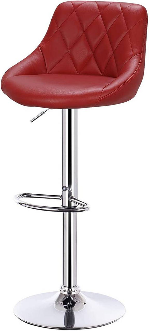 Rootz Premium Faux Leather Bar Stools - Adjustable Counter Stools - Swivel Bar Chairs - Comfortable Seating - Versatile Design - Sturdy Build - 35cm x 38cm x 84-106cm