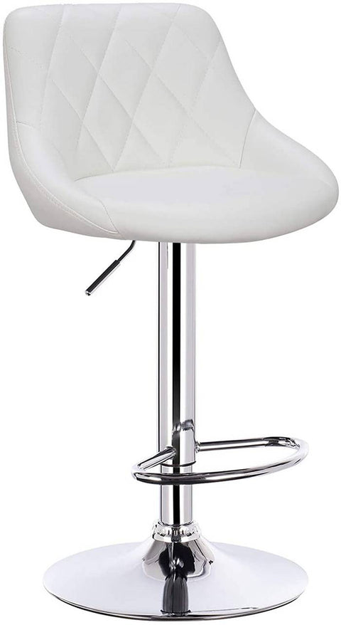 Rootz Adjustable Bar Stools Set of 4 - Faux Leather Counter Stools - Swivel Bar Chairs - Comfortable, Versatile, Durable - 35cm x 38cm Seat, Height 60cm-82cm