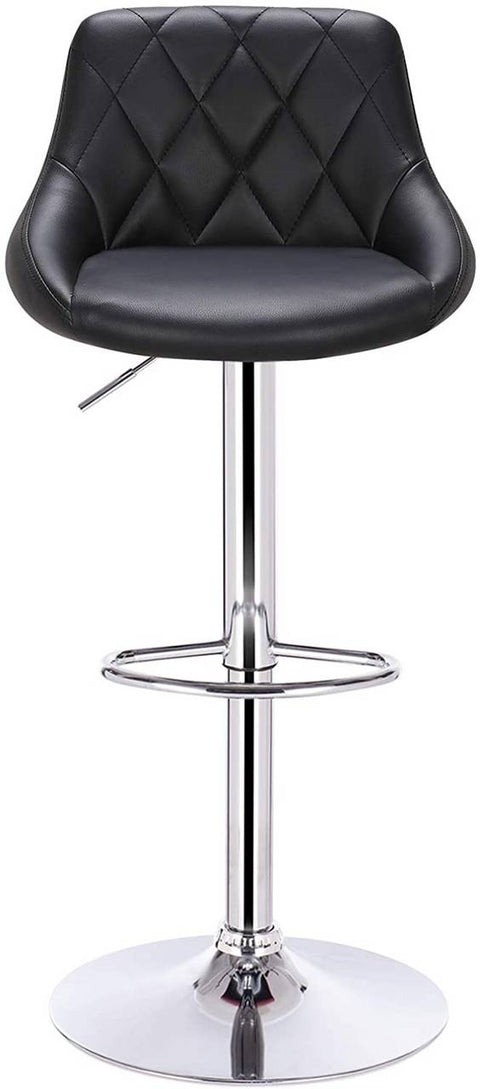 Rootz Adjustable Faux Leather Bar Stools - Counter Stools - Swivel Chairs - Comfortable Padding - Height Adjustable - Sturdy Base - 35cm x 38cm x 84-106cm