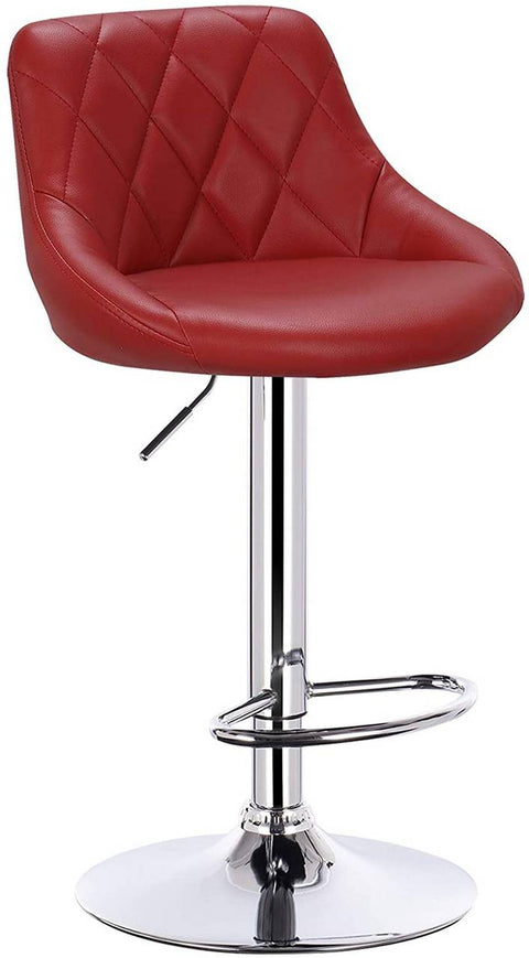 Rootz Premium Faux Leather Bar Stools - Adjustable Counter Stools - Swivel Bar Chairs - Comfortable Seating - Versatile Design - Sturdy Build - 35cm x 38cm x 84-106cm