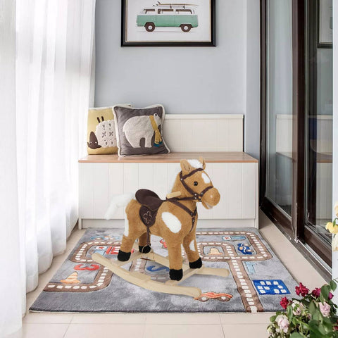Rootz Rocking Horse - Toddler Rocker - Kids' Riding Toy - Enhanced Safety, Interactive Sound Effects, Comfortable Design - 78cm x 65cm x 28cm