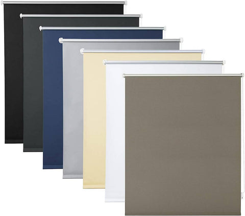 Rootz Thermal Roller Blind - Window Shade - Sun and Privacy Protector - Taupe - Heat Insulation - 95x160cm Rod Mounted