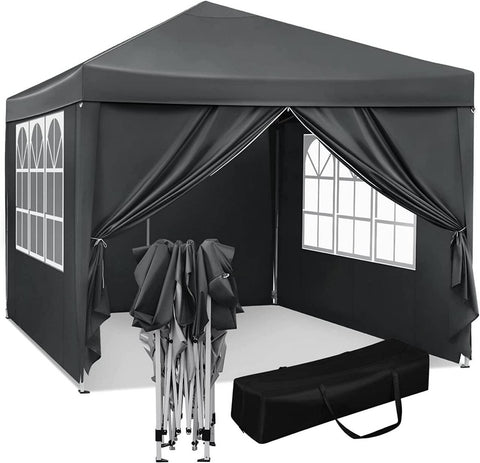 Rootz Premium Outdoor Gazebo - Event Pavilion - Garden Canopy - Sturdy, Waterproof, UV Protection - Easy Setup - 3x3m - Metal Frame, 210D Oxford Fabric