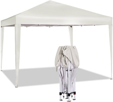 Rootz Gazebo Pop-Up Tent - Waterdichte Pagode - Zonbeschermingsluifel - UV- en regenscherm - Eenvoudige installatie - Verstelbare hoogte - 3m x 3m - Beige
