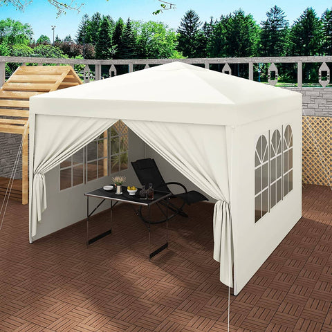 Rootz Ultimate Outdoor Gazebo - Event Pavilion - Weatherproof Canopy - Sturdy, Adjustable Height, Easy Setup - Coated Metal Frame, 210D Oxford Fabric - 3m x 3m