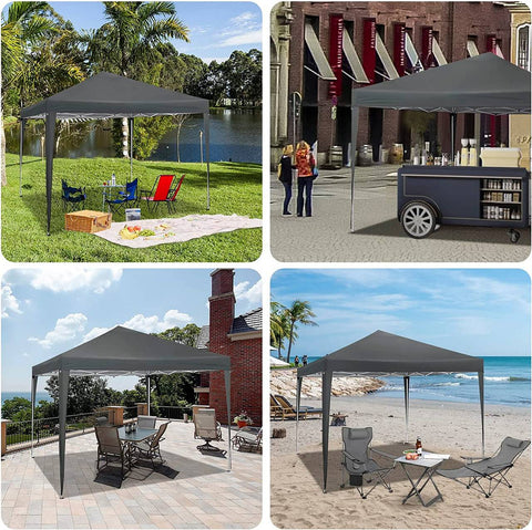 Rootz Premium Outdoor Gazebo - Pavilion - Canopy - Waterproof - UV Protection - Easy Setup - 3x3m - Anthracite