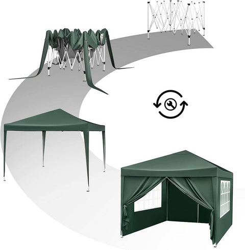 Rootz Ultimate Outdoor Gazebo - Evenementenpaviljoen - Weerbestendige luifel - Stevig en roestbestendig, UV- en regenbescherming, eenvoudige installatie - 3x3m