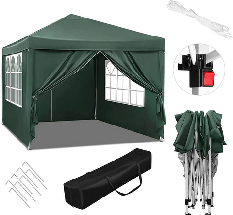 Rootz Ultimate Outdoor Gazebo - Event Pavilion - Weatherproof Canopy - Sturdy & Rust-Proof, UV & Rain Protection, Easy Setup - 3x3m