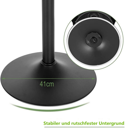 Rootz Adjustable Swivel Bar Stool - Counter Stool - Rotating Chair - High-Density Foam - Velvet Cover - Sturdy Metal Frame - 48cm x 38cm x 60-82cm