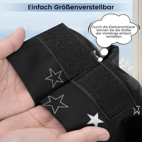 Rootz Blackout Roller Blind - Thermal Window Shade - Light Blocking Curtain - Portable & Durable - 100% Polyester - 130x200cm - Black