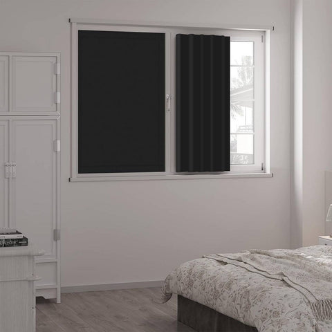 Rootz Black Roller Blind - Window Shade - UV Blocking Curtain - Temperature Regulation - 130x100 cm