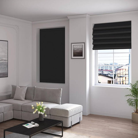 Rootz Roller Blind – Blackout Window Shade – Suction & Velcro Fasteners – 100% UV Blockage – 130 x 200 cm