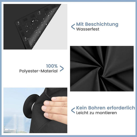 Rootz Roller Blind – Blackout Window Shade – Suction & Velcro Fasteners – 100% UV Blockage – 130 x 200 cm