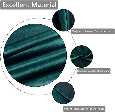 Rootz Eyelet Curtains Set - Drapes - Window Panels - Energy Saving - 140x245 cm - 100% Polyester - Green