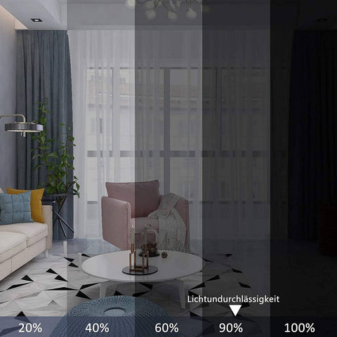 Rootz Dignification Curtains Set - Window Drapes - Eyelet Curtains - Energy-Saving - 140x245 cm - Grey - 100% Polyester