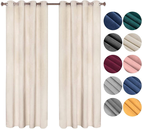Rootz Dignification Curtains Set - Curtains - Eyelet Drapes - Energy-Saving - 140x270 cm - Brown