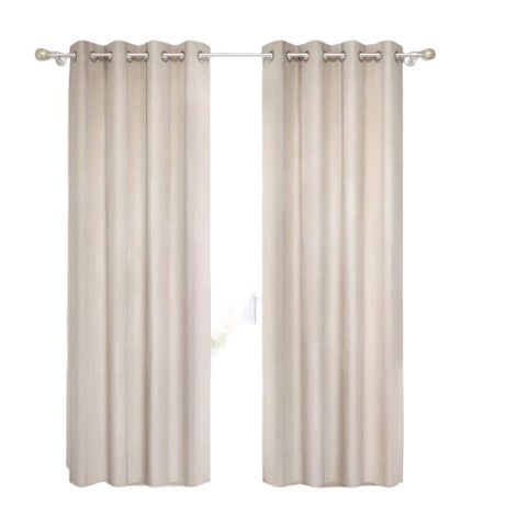 Rootz Dignification Curtains Set - Curtains - Eyelet Drapes - Energy-Saving - 140x270 cm - Brown