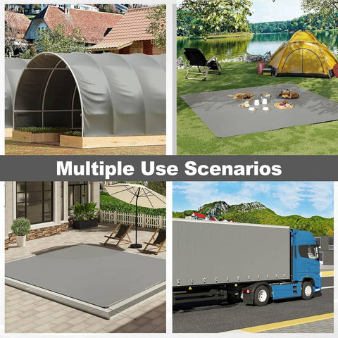 Rootz Waterproof Tarpaulin - Heavy-Duty Poly Tarp - UV Resistant Cover - Tear-Resistant, Reinforced Edges, Multi-Use - 5m x 6m