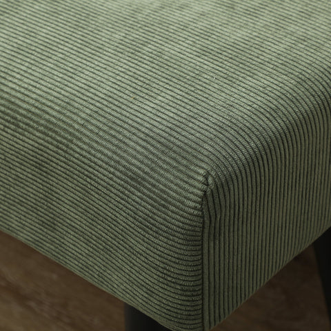 Rootz Upholstered Bench - Bed End Bench - Shoe Bench - 13cm Foam Cushion - 100 x 36 x 45 cm - Green