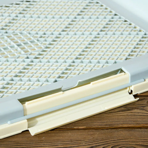 Rootz Dog Toilet - Puppy Toilet - 2 Layers - Artificial Grass - Reusable - Puppy Training Pad - Green + White - 63 x 48.5 x 6 cm