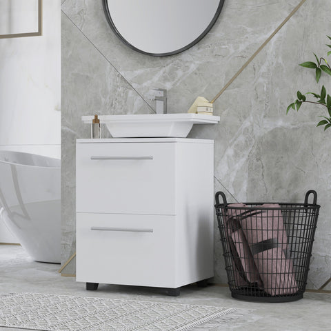 Rootz Bathroom Cabinet - Wash Basin Chest - Drawer Storage - Space Saving - 41.5 x 35.5 x 59 cm