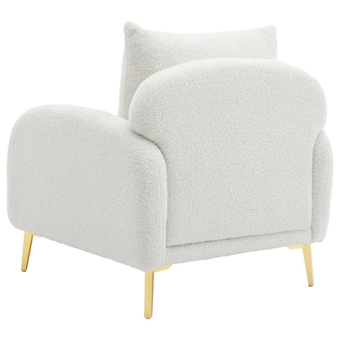 Rootz Teddy Velvet Living Room Chair - Elegant Seating - Comfortable Chair - Ergonomic Support - 75.5cm x 75.0cm x 81.0cm