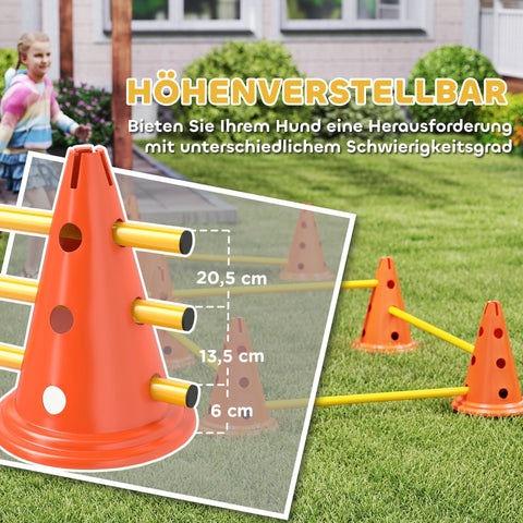 Rootz Agility Set Dogs - Dog Training Equipment - Canine Fitness Gear - Enhances Concentration - 80cm x 22.5cm x 30cm