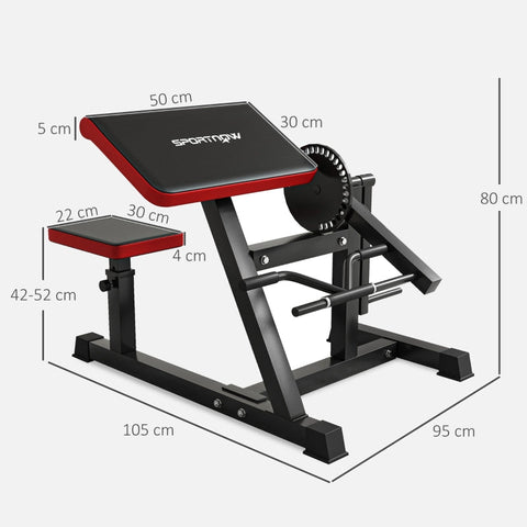 Rootz Curl Bench Machine - Bicep Curl Station - Tricep Extension - Customizable Workout - 25 Angle Settings - Weight Plates - Compact Design - 105L x 95W x 80H cm