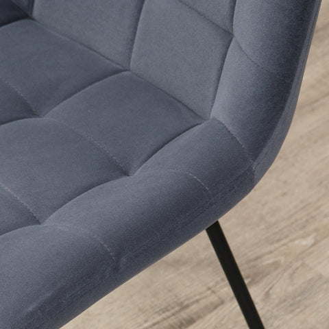 Rootz Set of 6 Dining Chairs - Accent Chairs - Velvet Upholstered - Exceptional Comfort - 50cm x 61cm x 79cm