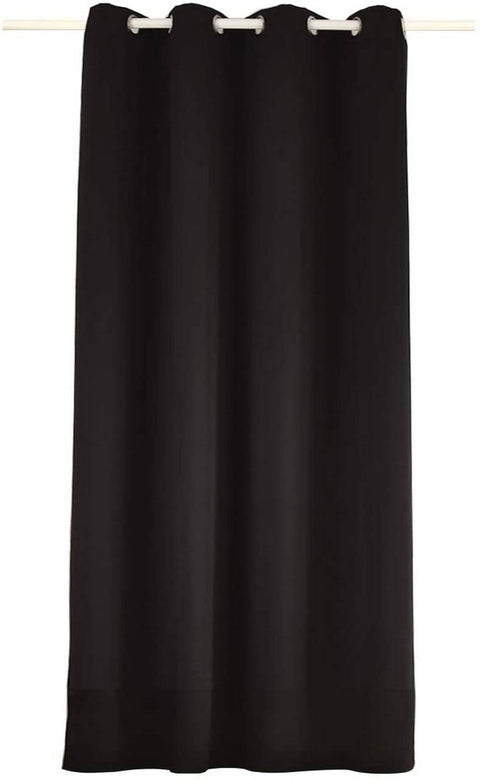 Rootz Black Curtain - Drapes - Window Covering - Energy-Saving & Sound-Dampening - 135cm x 225cm