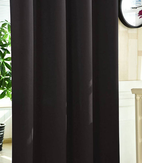 Rootz Black Curtain - Drapes - Window Covering - Energy-Saving & Sound-Dampening - 135cm x 225cm